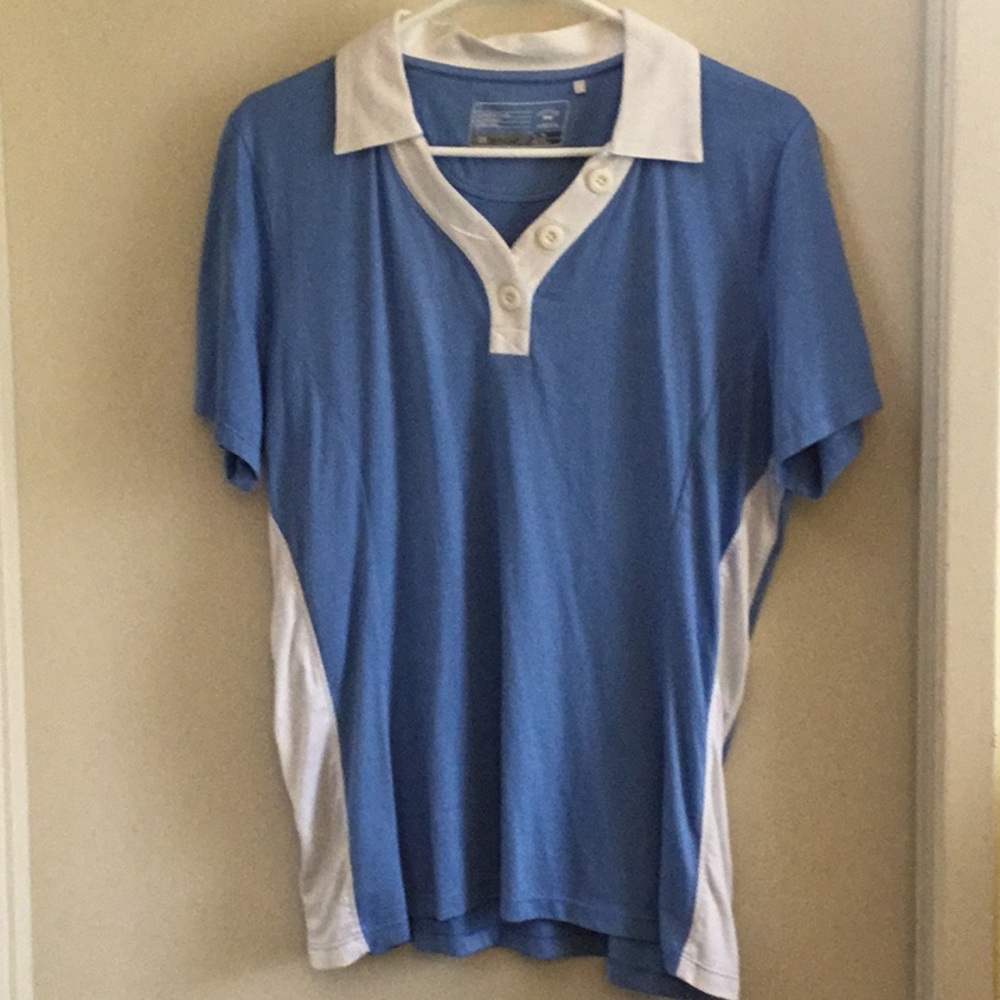 Cutter and Buck XL DRY TEC Women’s shirt blue and white